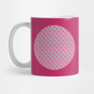 Pink Gerbera Drawing Floral Pattern Circle Mug